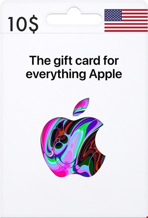 گیفت کارت اپل آيدی و آيتونز-ریجن آمریکا-۱۰ دلاری